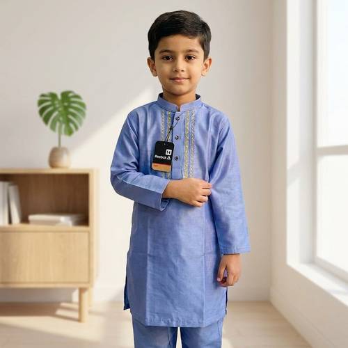 [KID-KUR-001] Boys Kurta Shalwar - Reebok - Sky Blue (Size 14)