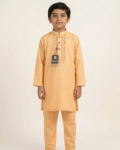 [KID-KUR-002] Boys Kurta Shalwar - Reebok - Peach (Size 14)