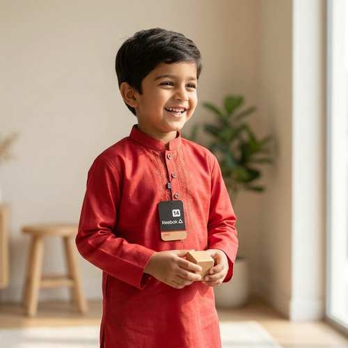 [KID-KUR-004] Boys Kurta Shalwar - Reebok - Red (Size 14)