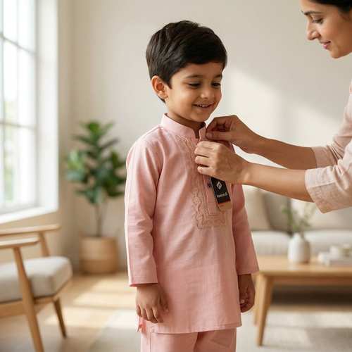 [KID-KUR-006] Boys Kurta Shalwar - Reebok - Pink