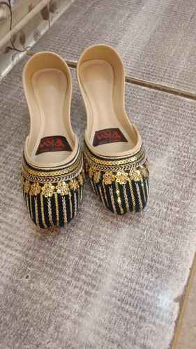 [SHOE-KHU-002] Women's Khussa - PIM Collection - Navy Gold Sequin
