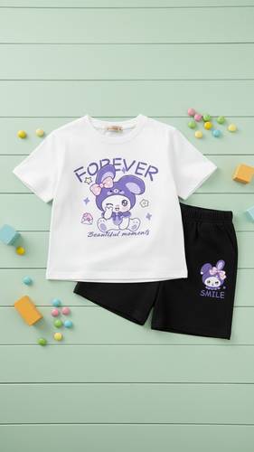 Kids T-Shirt & Shorts Set - Forever Bunny (Beautiful Moments)