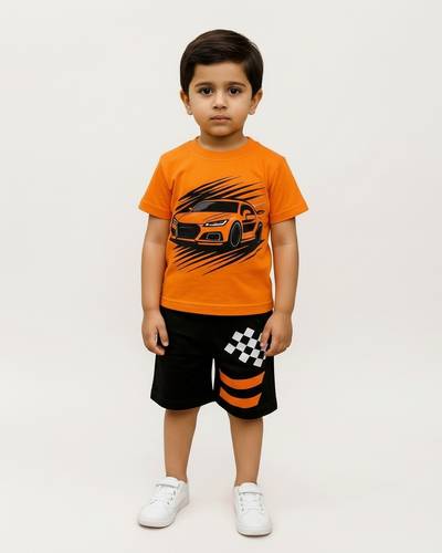 Boys T-Shirt & Shorts Set - Racing Car