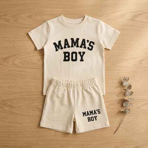 Kids T-Shirt & Shorts Set - Mama's Boy (1-2)