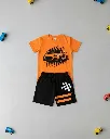 Boys' "Turbo Speed" Racing Set – Vibrant Orange & Black